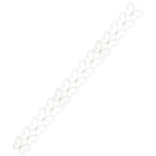 jojofuny 1 Rolle Dekorative Blumen mit Schleifen Rock Stickerei Stoffbesatz Stoffband selber machen Stoffbesatz für Kopfbedeckungen zum Selbermachen Geschenkband Weiß jojofuny 1 Rolle Dekorative Blumen mit Schleifen Rock Stickerei Stoffbesatz Stoffband selber machen Stoffbesatz für Kopfbedeckungen zum Selbermachen Geschenkband Weiß von jojofuny