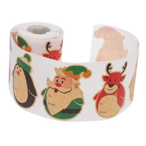 jojofuny 1 Rolle Dekorative Geschenkaufkleber Etiketten Grußetiketten Dankeschön Dekorationen Sie Weihnachtsetikettenaufkleber Schneemannaufkleber Geschenkeaufkleber Namensschildaufkleber von jojofuny