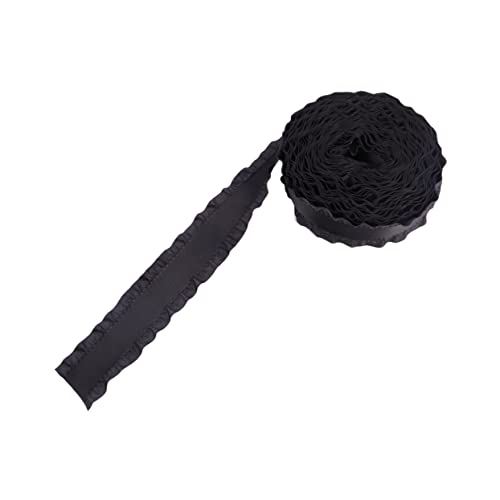jojofuny 1 Rolle Dekorative Rüschenband für DIY Geschenkverpackung Bastelprojekte Hochwertiges Schwarzes Satinband Vielseitig Einsetzbar für Flaschen Scrapbooking Ballon Dekoration jojofuny 1 Rolle Dekorative Rüschenband für DIY Geschenkverpackung Bastelprojekte Hochwertiges Schwarzes Satinband Vielseitig Einsetzbar für Flaschen Scrapbooking Ballon Dekoration von jojofuny