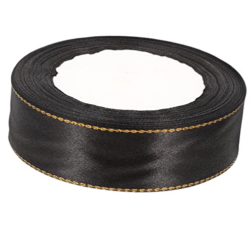 jojofuny 1 Rolle Dekoratives Geschenkband mit Goldenem Rand für Hochzeit Weihnachten und Verpackungen für Geschenkkartons Blumensträuße und DIY Projekte jojofuny 1 Rolle Dekoratives Geschenkband mit Goldenem Rand für Hochzeit Weihnachten und Verpackungen für Geschenkkartons Blumensträuße und DIY Projekte von jojofuny