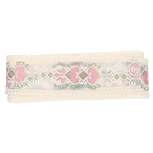 jojofuny 1 Rolle Embroidered Lace Ribbon DIY Spitzenband für Bekleidungsapplikationen Handgefertigte für Haarschmuck und Kreativprojekte Yards von jojofuny