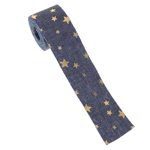 jojofuny 1 Rolle Festival Design Geschenkbänder mit Sternenmotiv Multifunktionales Strapazierfähiges Bastelband für Diy Projekte Geschenkverpackungen und Dekoration Breit von jojofuny
