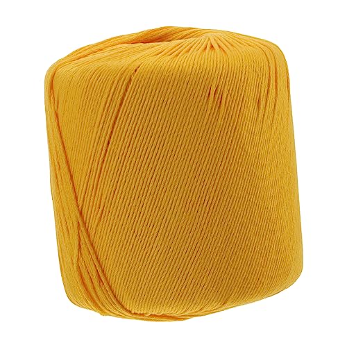 jojofuny 1 Rolle Häkeln Von Baumwollfaden Handgefertigt Natürlich Stickgarn Handbaumwäscheseil Diy Garn Stickfaden Baumwollseil Baumwollgarn Häkeln Bastelseil Bastelzubehör Baumwolle Gelb von jojofuny