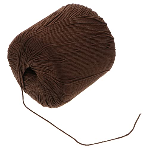 jojofuny 1 Rolle Häkeln von Baumwollfaden Bastelseil Baumwolle Seil Handwerk Faden für die Herstellung von Armbändern Strickzubehör Handbaumwäscheseil Stickfaden Häkelfaden DIY Garn Kaffee von jojofuny