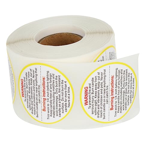 jojofuny 1 Rolle Kerzensicherheitsaufkleber Aufkleber-etiketten Kerzenglas Etiketten Für Kerzengläser Warnaufkleber Warnscheiben Warnlabel Aufkleber Papier jojofuny 1 Rolle Kerzensicherheitsaufkleber Aufkleber-etiketten Kerzenglas Etiketten Für Kerzengläser Warnaufkleber Warnscheiben Warnlabel Aufkleber Papier von jojofuny