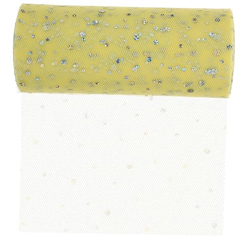 jojofuny 1 Rolle Mesh-rolle Schier Basteln Stoff Dekoration Party Verpackung Kleid Wickelband Kleidergazeband Geschenkband Aus Pailletten-wickelband Gazeband Selber Machen Gelb jojofuny 1 Rolle Mesh-rolle Schier Basteln Stoff Dekoration Party Verpackung Kleid Wickelband Kleidergazeband Geschenkband Aus Pailletten-wickelband Gazeband Selber Machen Gelb von jojofuny