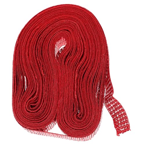 jojofuny 1 Rolle Pailletten -Spitzenhilfsmaterialien Party nähen metallisch für drinnen dekorativer Bastelbesatz handgefertigter Kostümbesatz zarter Kostümbesatz DIY -Kleidung Polyester rot von jojofuny