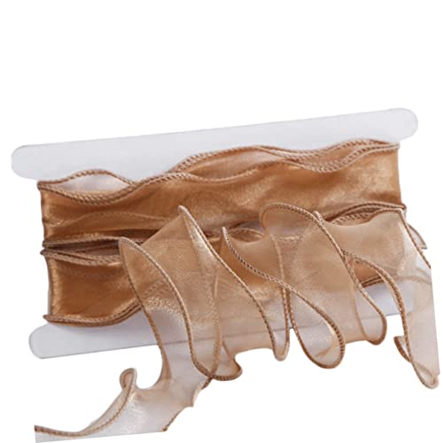 jojofuny 1 Rolle Phnom Penh Meerjungfrau Organza Eisstockschießen Braut- Satinband Hochzeit Haarband Bänder Geschenkband Festival-DIY-Band Verpackungsband Polyestertuch Golden jojofuny 1 Rolle Phnom Penh Meerjungfrau Organza Eisstockschießen Braut- Satinband Hochzeit Haarband Bänder Geschenkband Festival-DIY-Band Verpackungsband Polyestertuch Golden von jojofuny