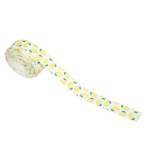 jojofuny 1 Rolle Polyester Ribbons mit Zitronenmotiv Dekoratives Schleifenband für und DIY Projekte Yards Lange Rolle für Festlichkeiten und Partydekoration von jojofuny