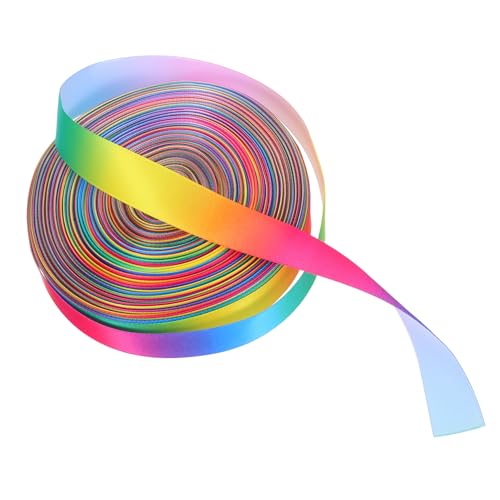 jojofuny 1 Rolle Regenbogenband 457 M 19 Mm Breites Stoffband Zum Verpacken Von Geschenken Blumensträußen Dekorationen Für Hochzeiten Und Geburtstage – Einseitig Und Farbig jojofuny 1 Rolle Regenbogenband 457 M 19 Mm Breites Stoffband Zum Verpacken Von Geschenken Blumensträußen Dekorationen Für Hochzeiten Und Geburtstage – Einseitig Und Farbig von jojofuny
