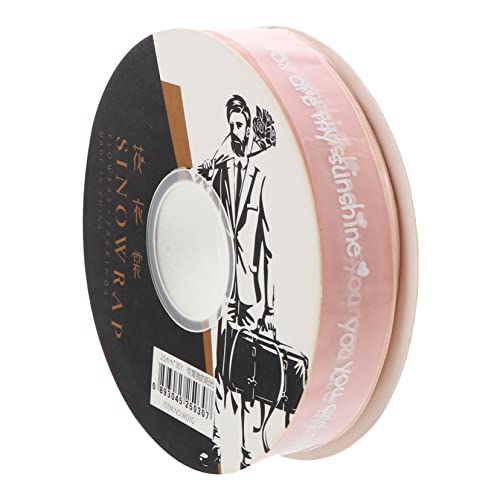 jojofuny 1 Rolle Schleife Pastellband Samtband Geburtstag weißes Band Blau seidenband ribbon Geschenkband für stoffband Wickelband aus Polyester Verpackungsband aus Polyester Rosa von jojofuny