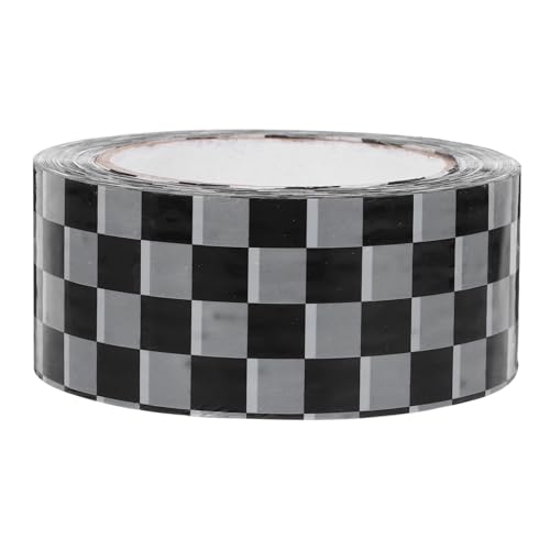 jojofuny 1 Rolle Schwarz-weiß kariertes Band Verpackungsband für Waren Schwarzes Band farbiges klebeband durchsichtiges klebeband Warenverpackungsband Verpackungsklebeband von jojofuny
