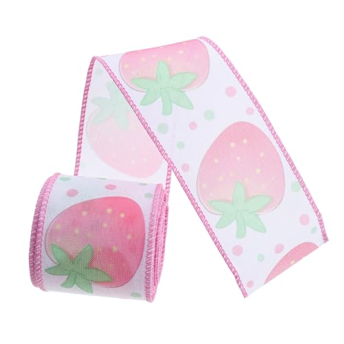 jojofuny 1 Rolle Sommerfruchtband Zum Verpacken Von Geschenken, Erdbeerband Zum Basteln, Diy-projekte, Süßes Und Stilvolles Geschenkband Mit Erdbeermotiv, 4,5 M jojofuny 1 Rolle Sommerfruchtband Zum Verpacken Von Geschenken, Erdbeerband Zum Basteln, Diy-projekte, Süßes Und Stilvolles Geschenkband Mit Erdbeermotiv, 4,5 M von jojofuny