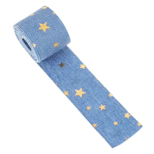 jojofuny 1 Rolle Sternmuster Geschenkband Multifunktionales Zuschneidbares Dekoband für Diy Projekte Hochzeiten Blumenarrangements und Bastelarbeiten Dunkel Breit von jojofuny