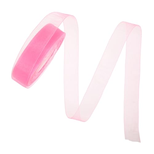 jojofuny 1 Rolle Verpackungsband Organza-Chiffonband Polyesterband mit Farbverlauf besticktes Band Valentinstag Band Blumensträuße, die Bänder einwickeln Wickelband Rosa von jojofuny