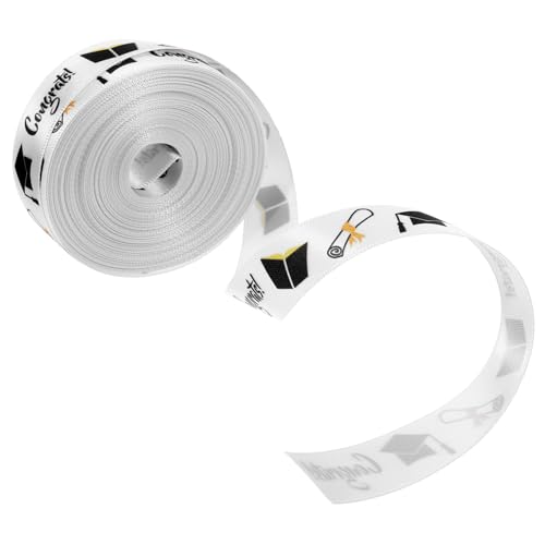 jojofuny 1 Rolle Verpackungsband für die Abschlusssaison Glückwunschband rotes Band für Pastell geschenkband ostern geschenkeband dekoration bastelset Abschlussband Schleife Polyester Weiß jojofuny 1 Rolle Verpackungsband für die Abschlusssaison Glückwunschband rotes Band für Pastell geschenkband ostern geschenkeband dekoration bastelset Abschlussband Schleife Polyester Weiß von jojofuny