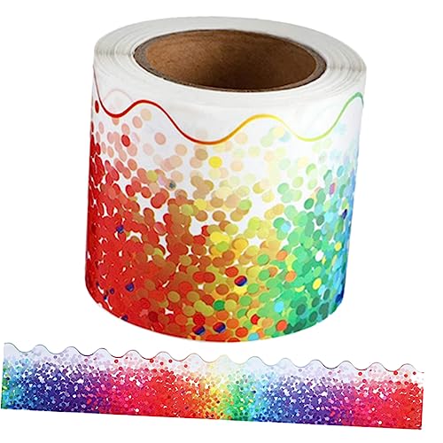 jojofuny 1 Rolle Wellenförmige Bordürenaufkleber für Pinnwände Lange Abnehmbare Papierdekoration mit Bunten Punkten für Klassenzimmer Büro und Zuhause und Langlebig jojofuny 1 Rolle Wellenförmige Bordürenaufkleber für Pinnwände Lange Abnehmbare Papierdekoration mit Bunten Punkten für Klassenzimmer Büro und Zuhause und Langlebig von jojofuny