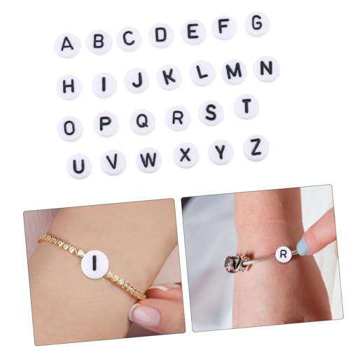 jojofuny 1 Satz Acryl Buchstabenperlen Set Imitation Runde Perlen für DIY Handwerk Bastelbedarf und Schmuckgestaltung für Kreative und Erwachsene von jojofuny