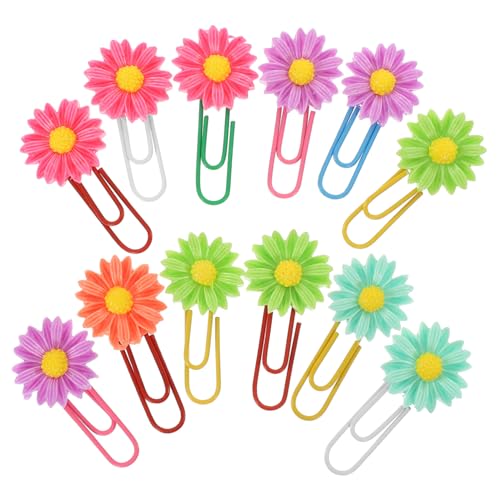 jojofuny 1 Satz Aufbewahrungsbox Rollkamm Büroklammern Kleine Blumen Büroklammern Dekorative Büroklammern Lesezeichen Büroklammern Blumen Büroklammern Für Büro Mini 12 Stück von jojofuny