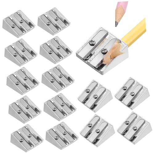 jojofuny 1 Satz Bleistiftspitzer Aus Aluminiumlegierung Anspitzer Bleistiftspitzer Für Das Klassenzimmer Bleistiftschärfer Tragbare Bleistiftspitzer Bürobedarf 20 Stück von jojofuny