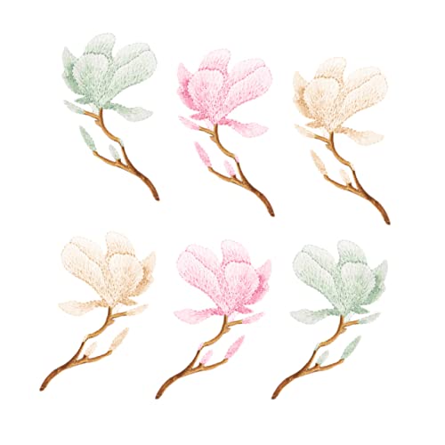 jojofuny 1 Satz Blumenförmige Stickpatches Bestickte Kleidungspatches Zur Reparatur Und Dekoration Für Diy Nähprojekte Und Kleidungsgestaltung 6 Stück von jojofuny