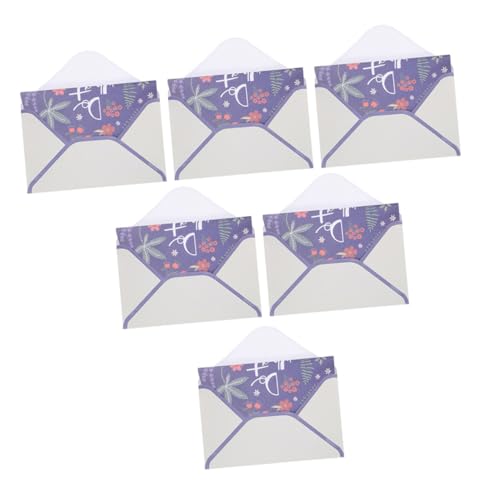 jojofuny 1 Satz Blumenumschlagset leere Hochzeitsumschläge zarte Hochzeitsumschläge Festival-Accessoires multifunktionale Einladungsumschläge kleine Umschläge Briefumschläge Papier Violett von jojofuny