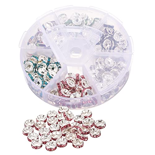 jojofuny 1 Satz Bohrschlangenbox Spacer Perlenzubehör Charm Rundes Armband Für Sortimente Strasssteine ​​Radförmige Biegeringe Handgefertigte Biegeringe Ohrring Biegeringe Metall 180 Stück von jojofuny