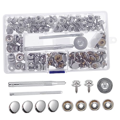 jojofuny 1 Satz Boot Canvas Druckknopf Snap Fastener Kit mit Einstellwerkzeug Robuste und Rostfreie Schraubknöpfe für Planen Zelte und Outdoor Nutzung jojofuny 1 Satz Boot Canvas Druckknopf Snap Fastener Kit mit Einstellwerkzeug Robuste und Rostfreie Schraubknöpfe für Planen Zelte und Outdoor Nutzung von jojofuny