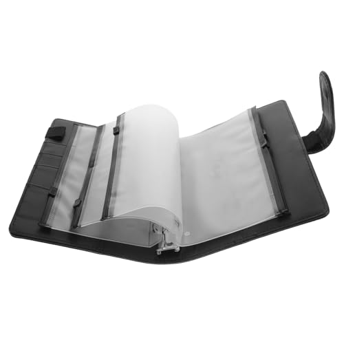 jojofuny 1 Satz Budget Notizbuch mit Nachfüllbaren Taschen Tragbarer Planer für Budgetverwaltung für Zuhause Büro und Schule aus Langlebigem PU Leder Stilvollem Schwarz von jojofuny