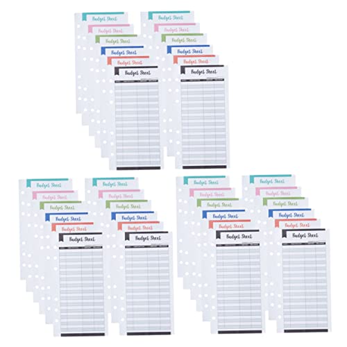jojofuny 1 Satz Budget Sheets Teiliges Locher Budgetplaner Für Tägliche Ausgaben Praktische Haushaltskarten Für Zuhause Und Büro Einfache Finanzverwaltung Bunte Designkarten 36 Stück von jojofuny