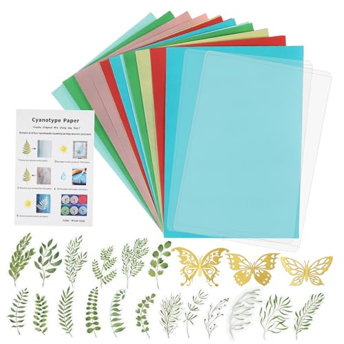 jojofuny 1 Satz Cyanotypie Papier Bausatz Fotografie Sonne DIY Druckkit DIY liefert Bastelmaterial DIY zubehör Sonnendruckset Zubehör für DIY-Projekte traditionelles Malmaterial von jojofuny