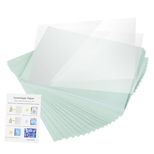 jojofuny 1 Satz Cyanotypie Sonnendruckpapier Sonnenpapier Sonne Kunstdruckpapier DIY Druckpapier Kunstpapier Fotodruck Papier Sunprint-Papierset Sun Print Kit Bildpapier Naturfaser-Papier von jojofuny