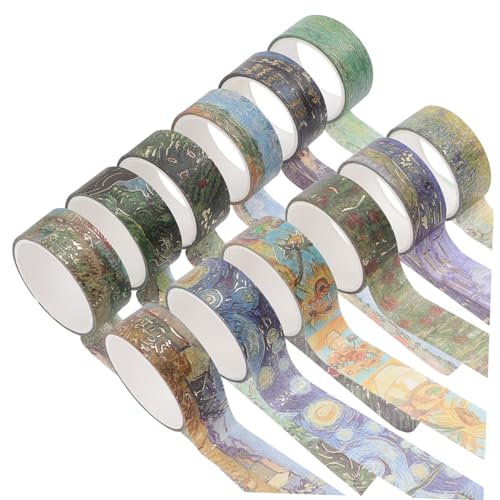 jojofuny 1 Satz Dekoratives Washi Tape Mit Goldprägung Diy Klebeband Für Scrapbooking Planer Und Bastelarbeiten Aesthetic Designs 12rollen von jojofuny