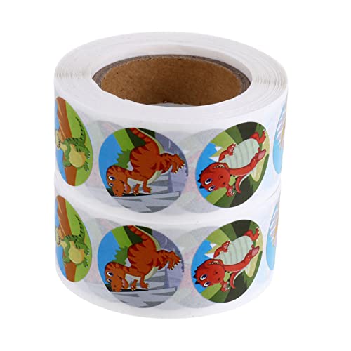 jojofuny 1 Satz Dinosaurier Tier Aufkleber Etikett Taschenanhänger Siegel Aufkleber Siegelaufkleber Dinosaurier-aufkleber Aufkleber Mit Dinosauriermuster Kupferplattenaufkleber 2rollen von jojofuny