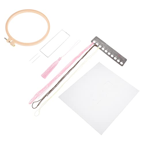 jojofuny 1 Satz Diy Buchzeichen Stickmaterialien Kirschblütenmuster Doppelseitiges Stickmaterial für Kreative Handarbeitsprojekte von jojofuny