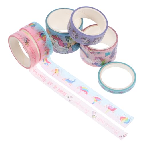 jojofuny 1 Satz Diy Dekorative Papiertapes Cartoon Einhorn Design Multifunktionale Klebebänder Für Scrapbooking Handbuch Und Projekte Für Und Dekoration 6rollen von jojofuny