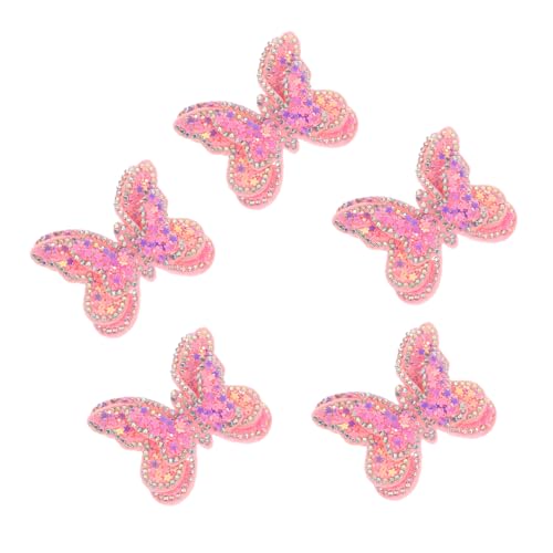 jojofuny 1 Satz Diy Haarschmuck Zubehör Glitzer Schmetterlings Applikationen Für Kleidung Und Haaraccessoires Langlebig Und Vielseitig Einsetzbar 5 Stück von jojofuny