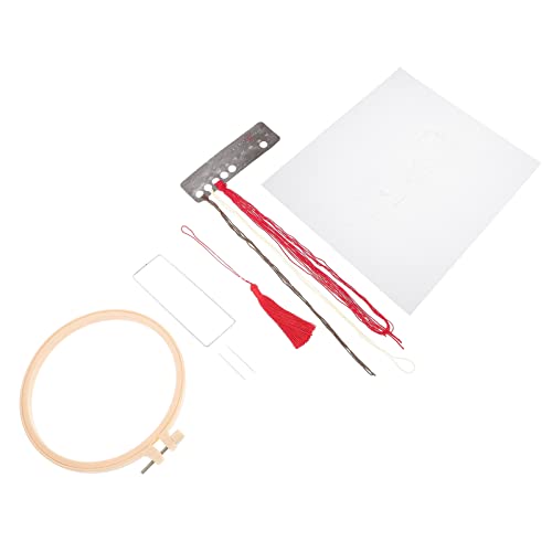 jojofuny 1 Satz Diy Handarbeitsmaterialien für Buchzeichen mit Pflaumenblütenmuster Stickset für Kreative Bastelprojekte und Entspannende Freizeitaktivitäten von jojofuny
