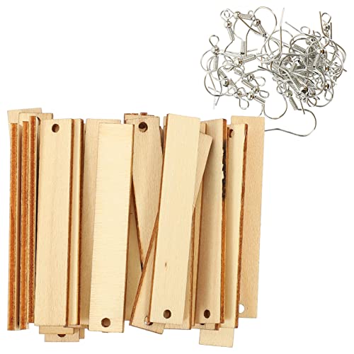 jojofuny 1 Satz Diy Holz Ohrringe Set mit Ohrhaken Unvollendete Holz Ohrring Blanks für Basteln Bequem und Leicht für Designs und von jojofuny