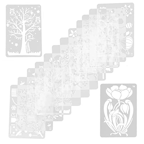 jojofuny 1 Satz Diy Malerei Schablonen Wiederverwendbare Schablonen für Scrapbooking und Tagebuchgestaltung Muster für Bastelprojekte jojofuny 1 Satz Diy Malerei Schablonen Wiederverwendbare Schablonen für Scrapbooking und Tagebuchgestaltung Muster für Bastelprojekte von jojofuny