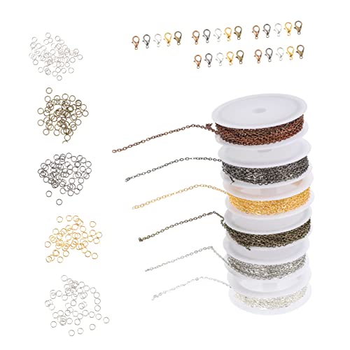 jojofuny 1 Satz Diy Schmuck Bastelset mit Lobster Claw Verschlüssen und Offenen Sprungringen für Ketten und Armbänder Praktische und Langlebige Zubehörteile für Schmuckdesign jojofuny 1 Satz Diy Schmuck Bastelset mit Lobster Claw Verschlüssen und Offenen Sprungringen für Ketten und Armbänder Praktische und Langlebige Zubehörteile für Schmuckdesign von jojofuny