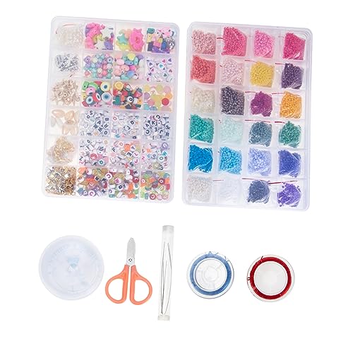 jojofuny 1 Satz Diy Schmuck Glasperlen Abstandshalter Perlen für Armbänder und Bastelzubehör für Schmuckherstellung Abwechslungsreiche Farben und Formen jojofuny 1 Satz Diy Schmuck Glasperlen Abstandshalter Perlen für Armbänder und Bastelzubehör für Schmuckherstellung Abwechslungsreiche Farben und Formen von jojofuny