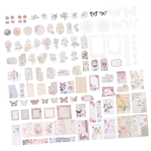 jojofuny 1 Satz Diy Scrapbooking Papier Retro Sticker und Dekorative Papiere für Handarbeiten Tagebuch und Fotoalben Ästhetische Bastelmaterialien für Projekte von jojofuny