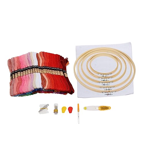 jojofuny 1 Satz Diy Stickerei für Anfänger Fäden Stickrahmen und Nähnadeln Zubehör für Projekte und Einfache Nutzung jojofuny 1 Satz Diy Stickerei für Anfänger Fäden Stickrahmen und Nähnadeln Zubehör für Projekte und Einfache Nutzung von jojofuny