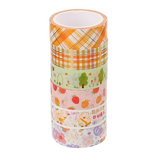 jojofuny 1 Satz Diy Washi Tape Klebeband Für Scrapbooking Dekoratives Papierband Für Handbuch Und Tagebuchdekoration Einfach Zu Verwenden Vielseitig Einsetzbar 6rollen von jojofuny
