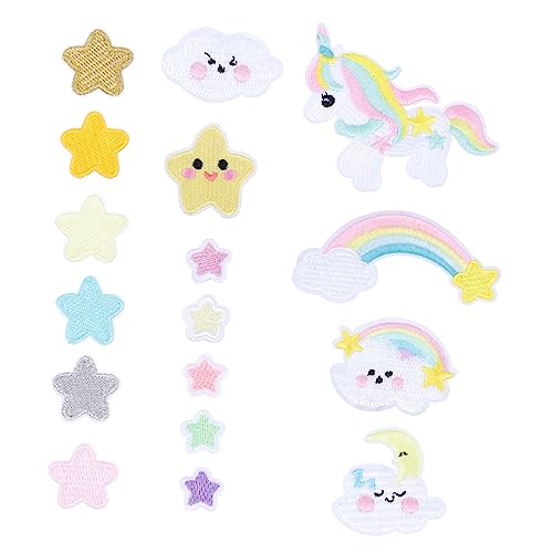 jojofuny 1 Satz Einhorn Farbige Stickerei Aufnäher Kleidung Patches Niedliche Aufnäher für Diy Kleidung Taschen und Mehr von jojofuny