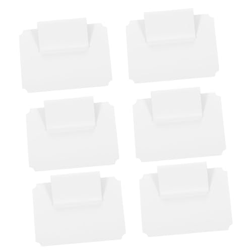 jojofuny 1 Satz Etikettenhalter Etiketten Für Behälter Körbe-tags Für Stoffbehälter Speisekammerkörbe Mit Etiketten Clipetiketten Für Speicherkörbe Hängend Pvc Weiß 8 Stück von jojofuny
