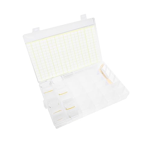 jojofuny 1 Satz Fächer Aufbewahrungsbox Set für Kreuzstich mit Aufklebern Spulen und Hand Wickler Nähzubehör für Kreative Diy Projekte von jojofuny