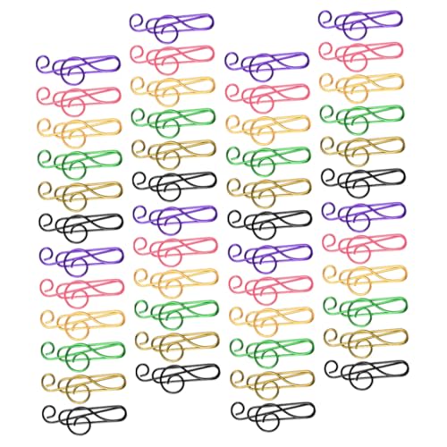 jojofuny 1 Satz Farbige Büroklammern Notizen Schreibwaren Büroklammern Klein Jumbo-büroklammern Glatt Mehrfarbig Lustige Papierclips Musical Bunt Geformt Büroklammern Groß Metall 85 Stück von jojofuny