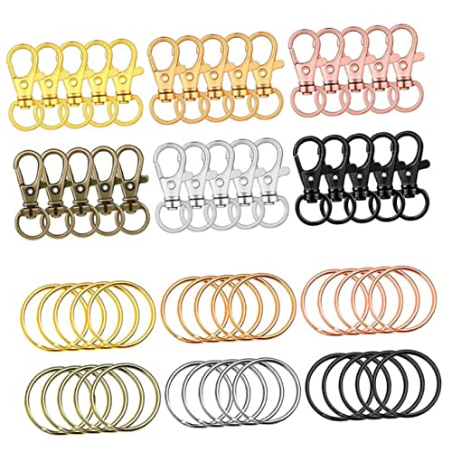 jojofuny 1 Satz Farbige Drehverschlüsse Teiliges für Diy Schlüsselanhänger Praktische Klemmen und Karabiner für Taschen und Schmuckherstellung für Projekte und Handarbeiten von jojofuny